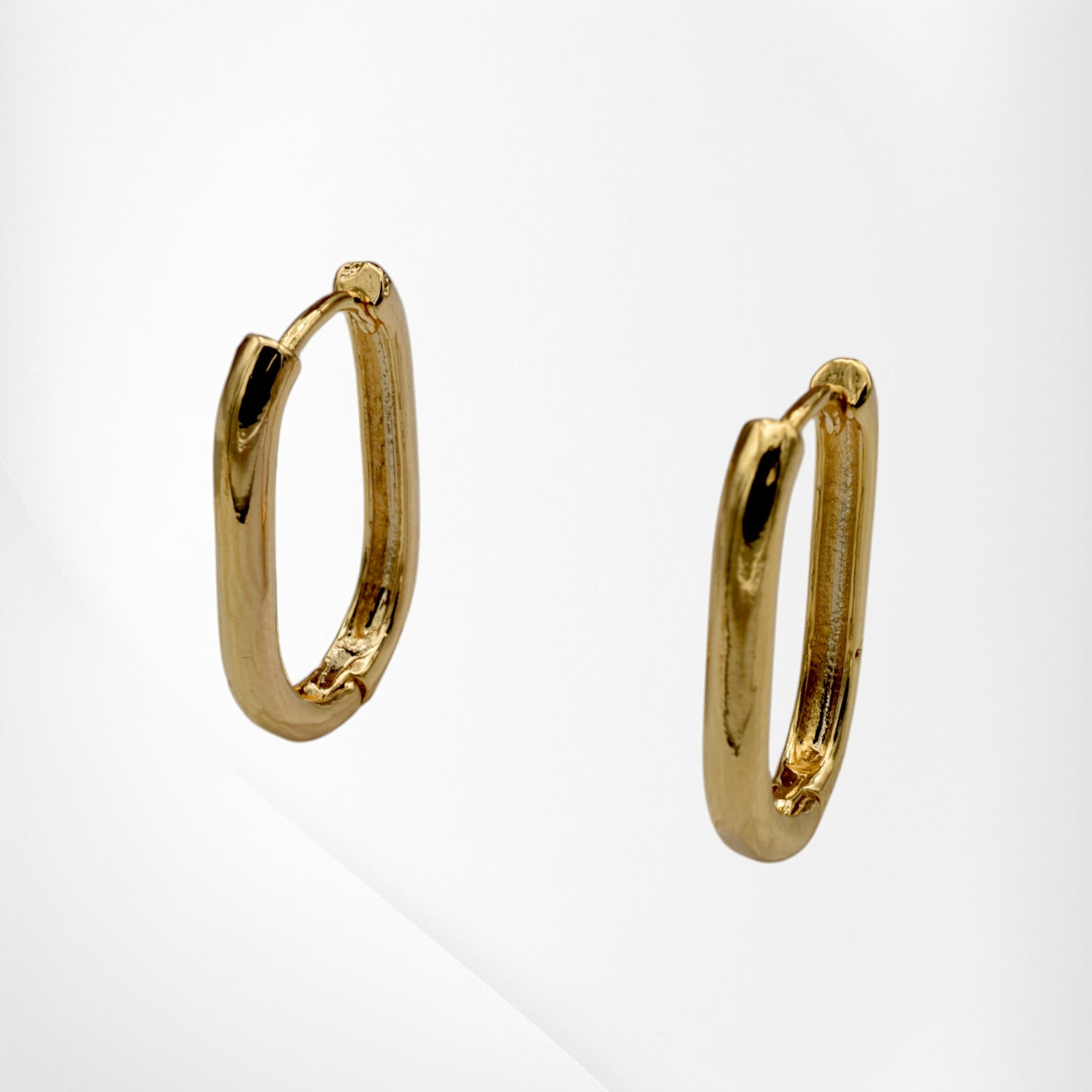 Gold Filled Sleek Oval Hoop Earrings – Modern and Minimalist Design jewelry making supplies - detail image 2