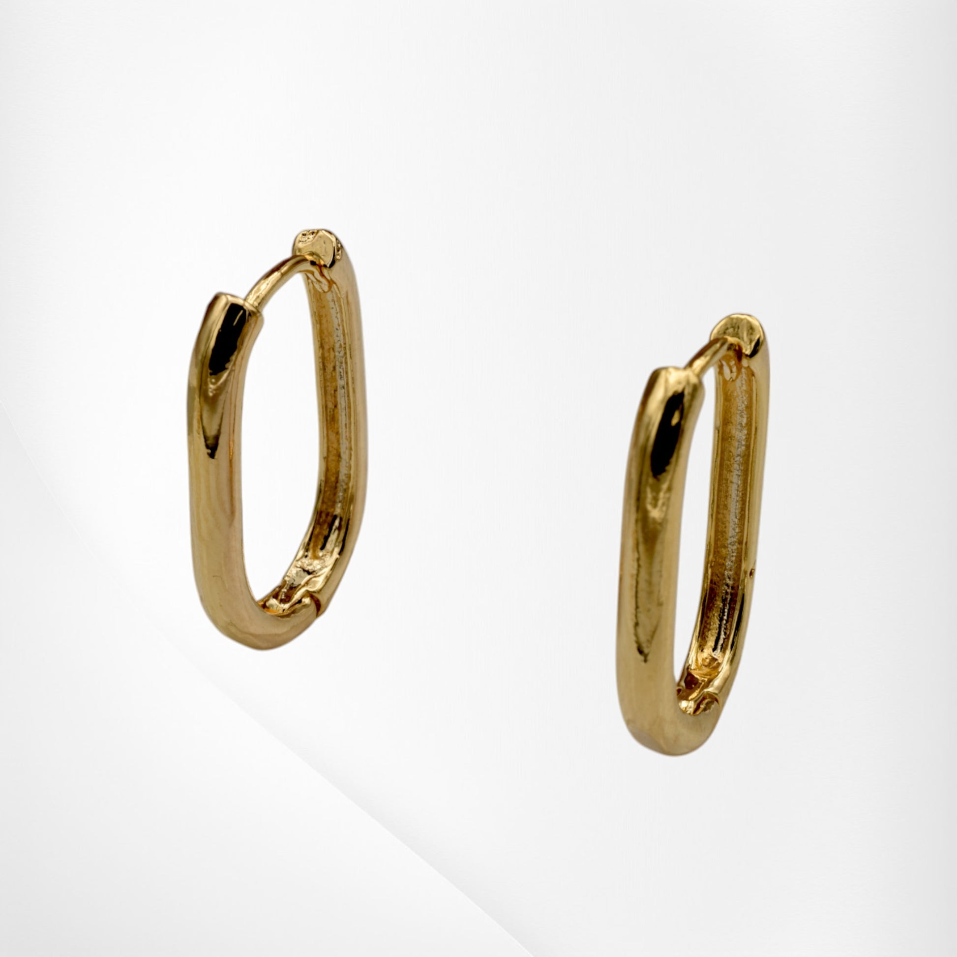 Gold Filled Sleek Oval Hoop Earrings – Modern and Minimalist Design jewelry making supplies - detail image 2