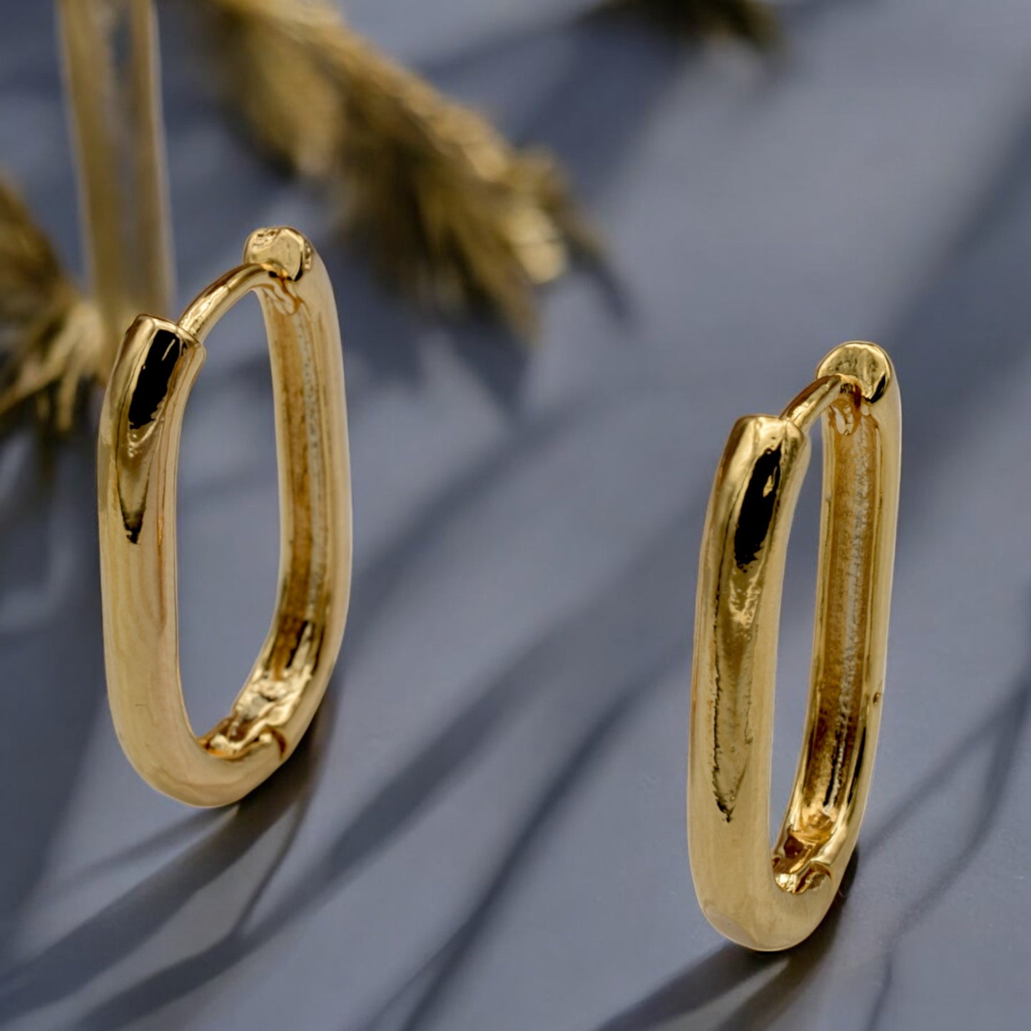 Gold Filled Sleek Oval Hoop Earrings – Modern and Minimalist Design jewelry making supplies