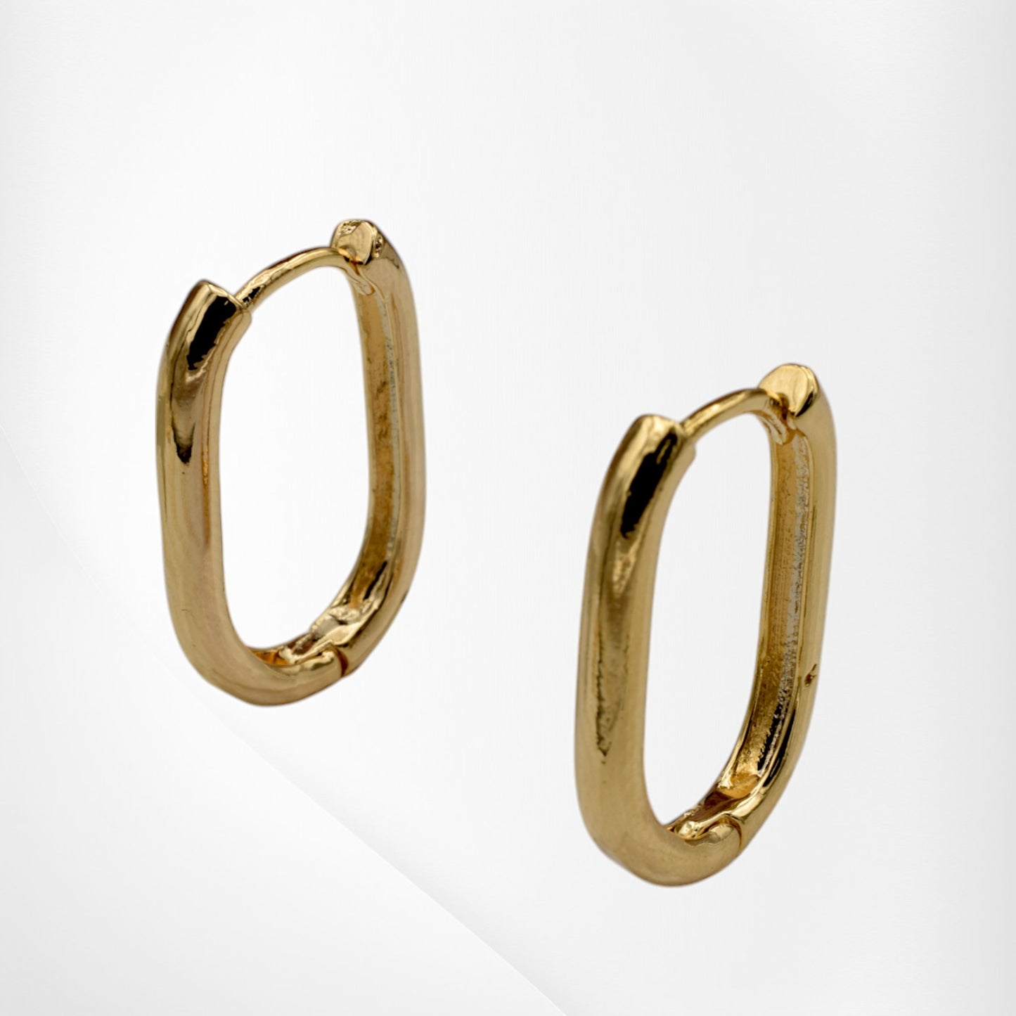 Gold Filled Sleek Oval Hoop Earrings – Modern and Minimalist Design jewelry making supplies - detail image 4