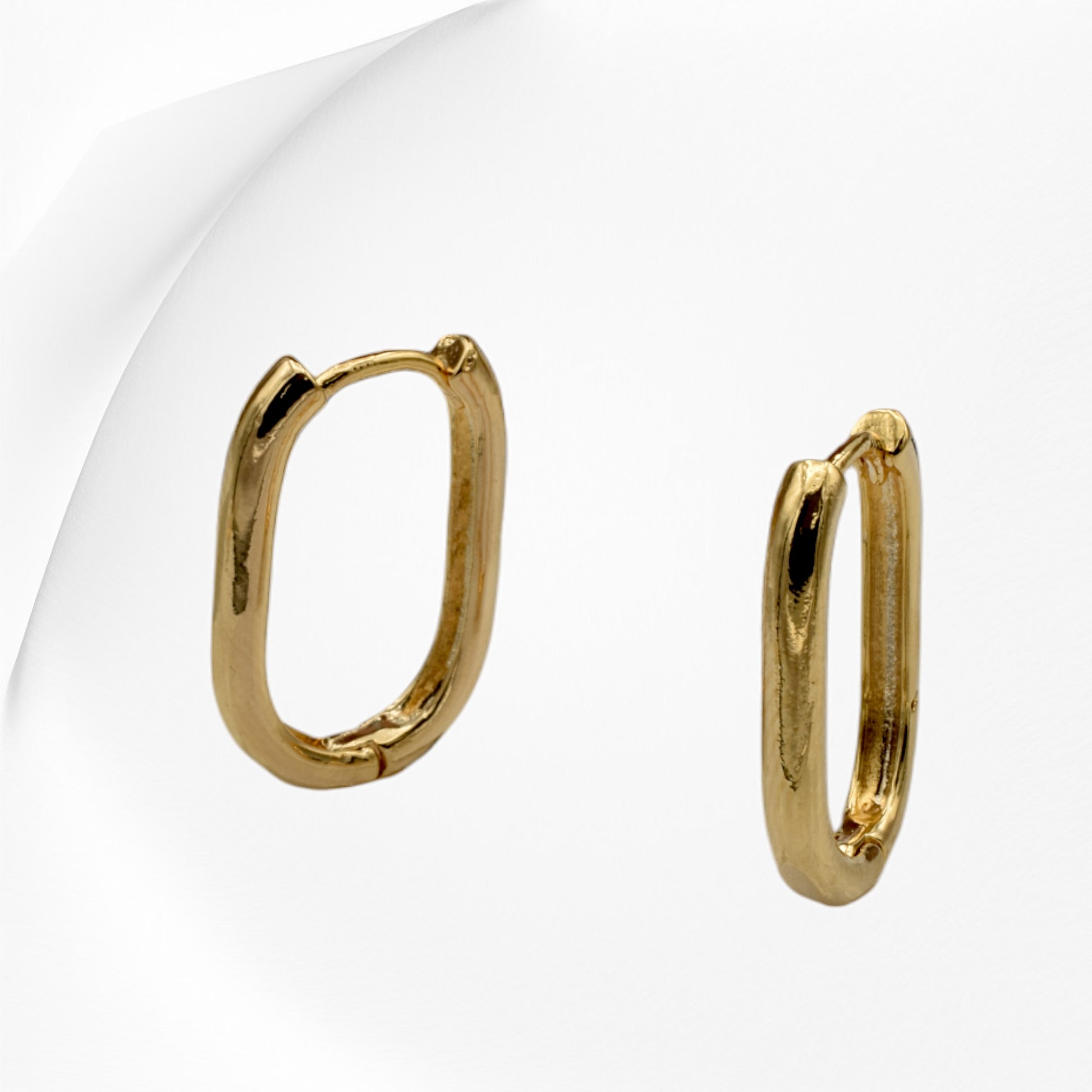 Gold Filled Sleek Oval Hoop Earrings – Modern and Minimalist Design jewelry making supplies - detail image 6