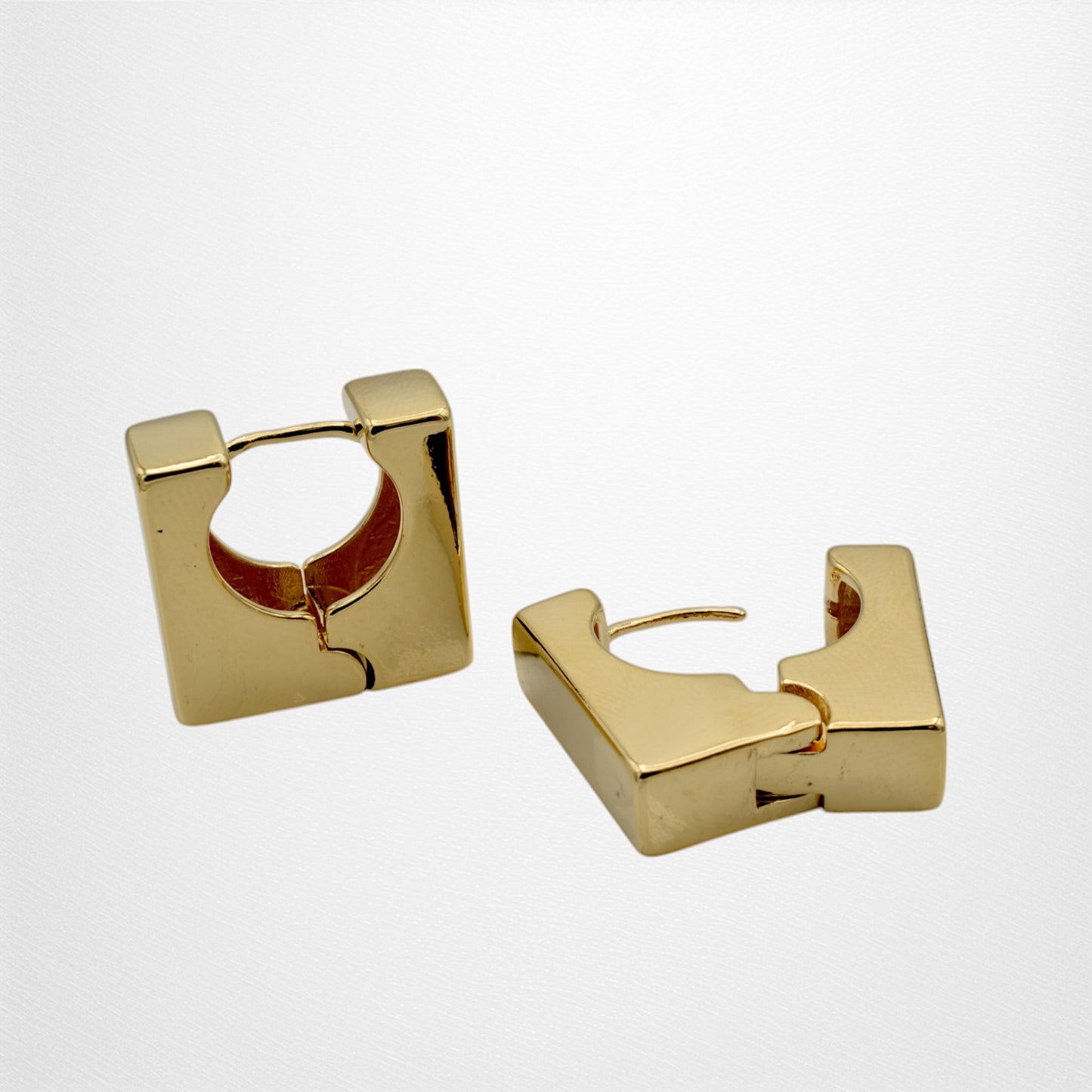 Modern Gold Filled Square Hoop Earrings – Elegant and Minimalist Design jewelry making supplies - detail image 5