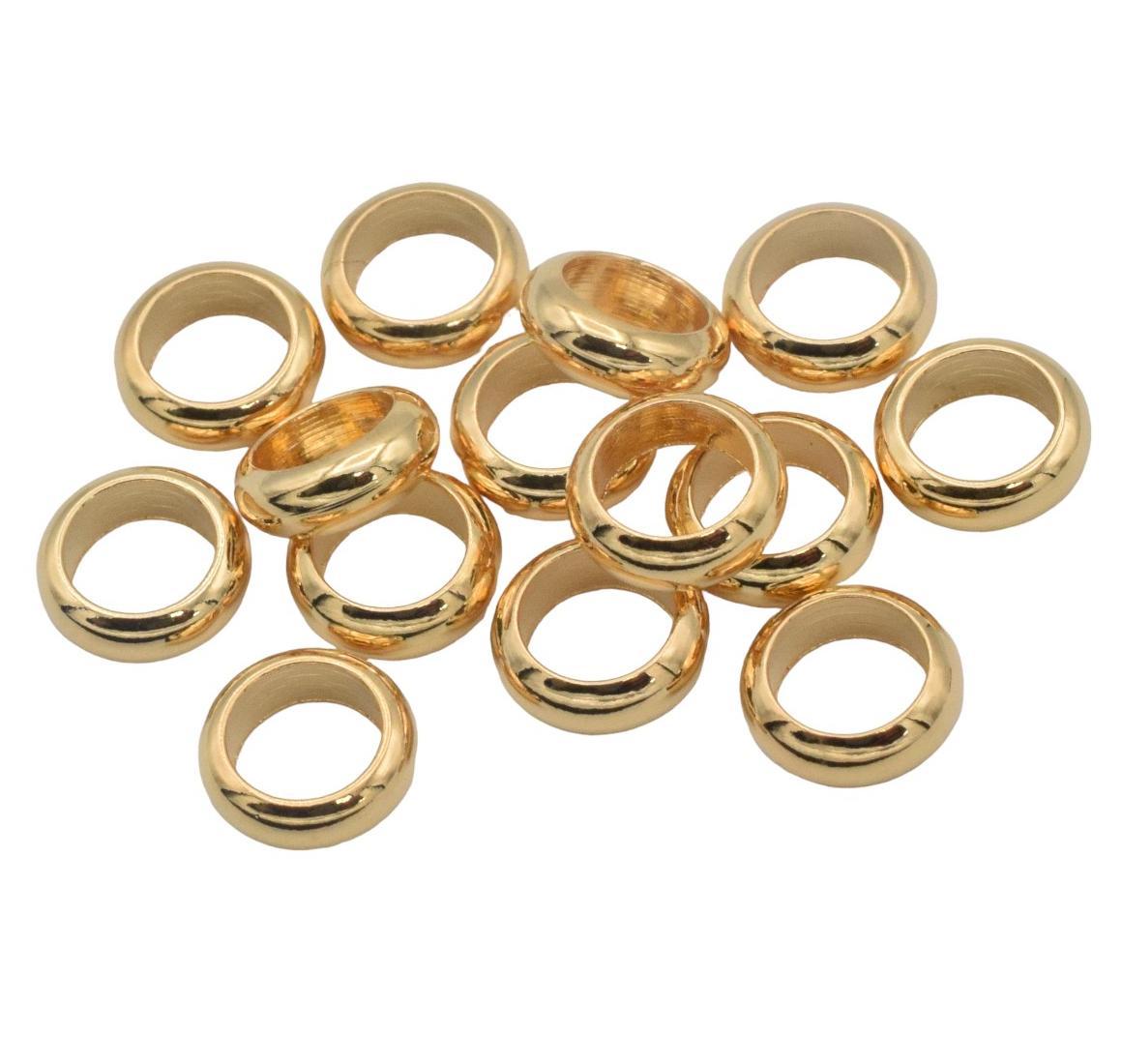 Gold Filled Roundel Plain jump ring Spacer Bead- jewelry making finding supply/6mm/9mm BeadsFindingDepot