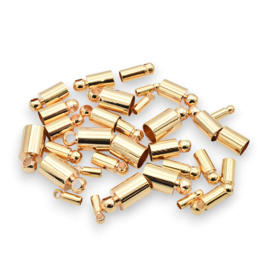 Gold filled End Caps for jewelry making crafts DIY sizes 10x5, 9x4, 8x3, 6x2mm 14k BeadsFindingDepot