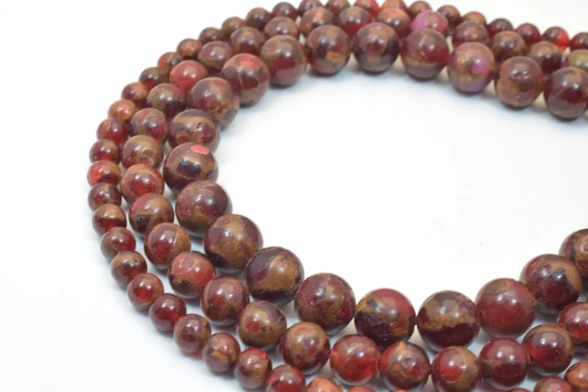 Golden Red Quartz Round Beads 6mm 8mm 10mm - BeadsFindingDepot