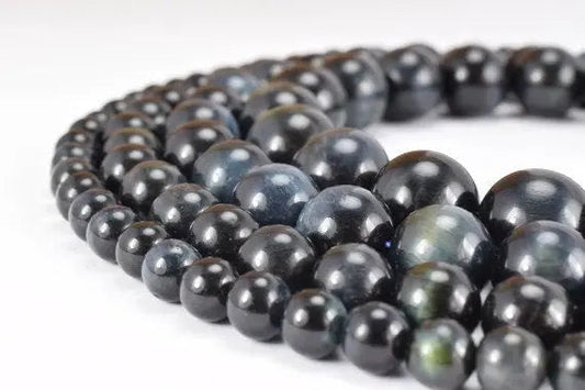 Gray TigeBlack r Eye Round Beads 6mm Natural Chakra Gemstone Jewelry - BeadsFindingDepot