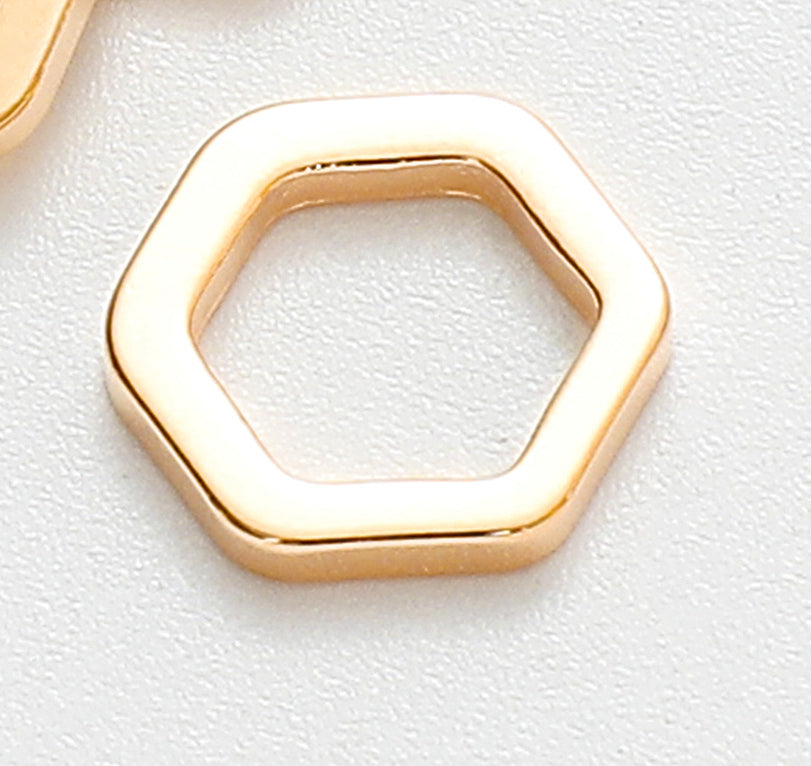 Gold Filled EP Hexagonal Closed Jump Rings for Jewelry Findings
