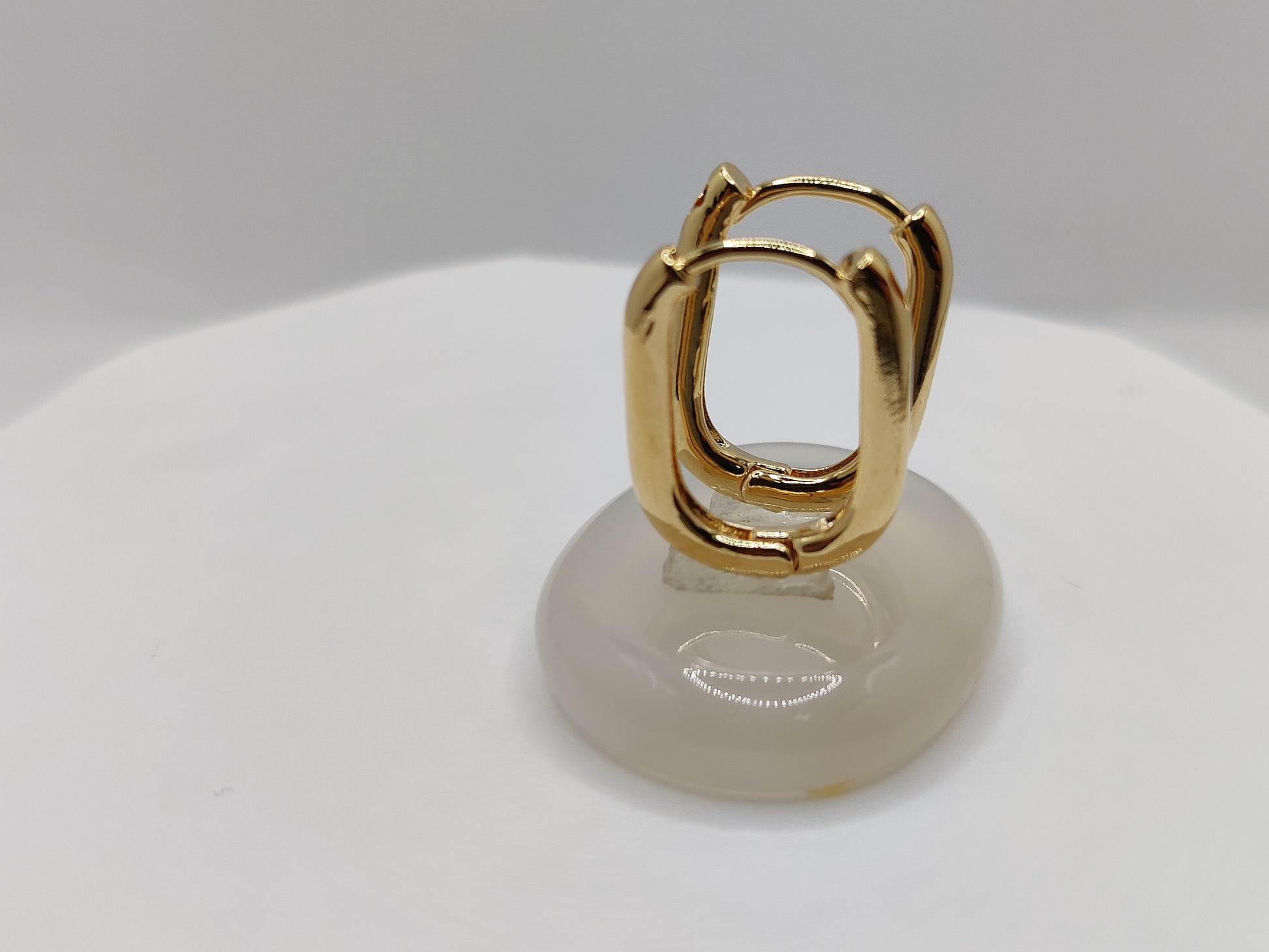 Gold Filled Sleek Oval Hoop Earrings – Modern and Minimalist Design jewelry making supplies - detail image 8