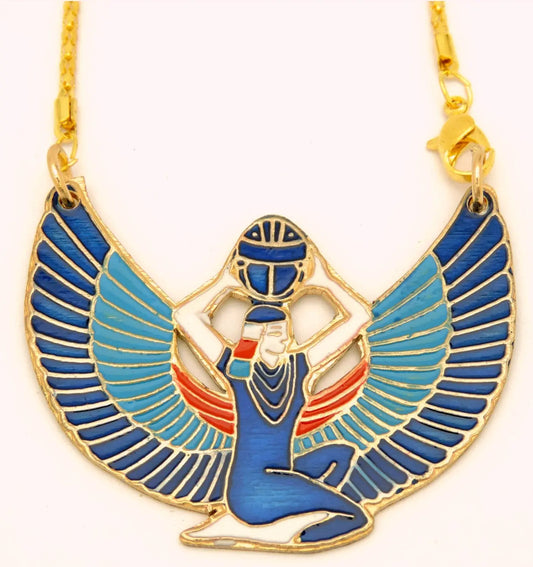 Isis Ancient Egyptian Goddess Pharaoh Pendant 78x63mm - BeadsFindingDepot