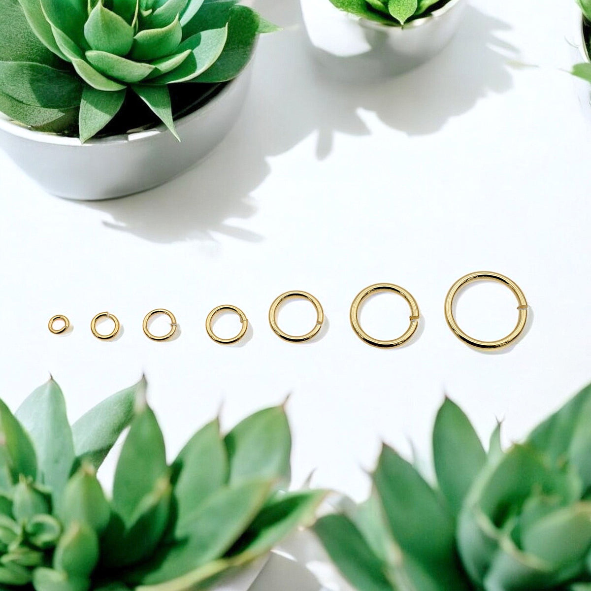 18K Gold Filled Alternative Findings Jump Rings Beads, Seamless, Various Sizes, 2mm, 3mm, 4mm, 5mm, 6mm,  8mm, 10mm, 12mm...
