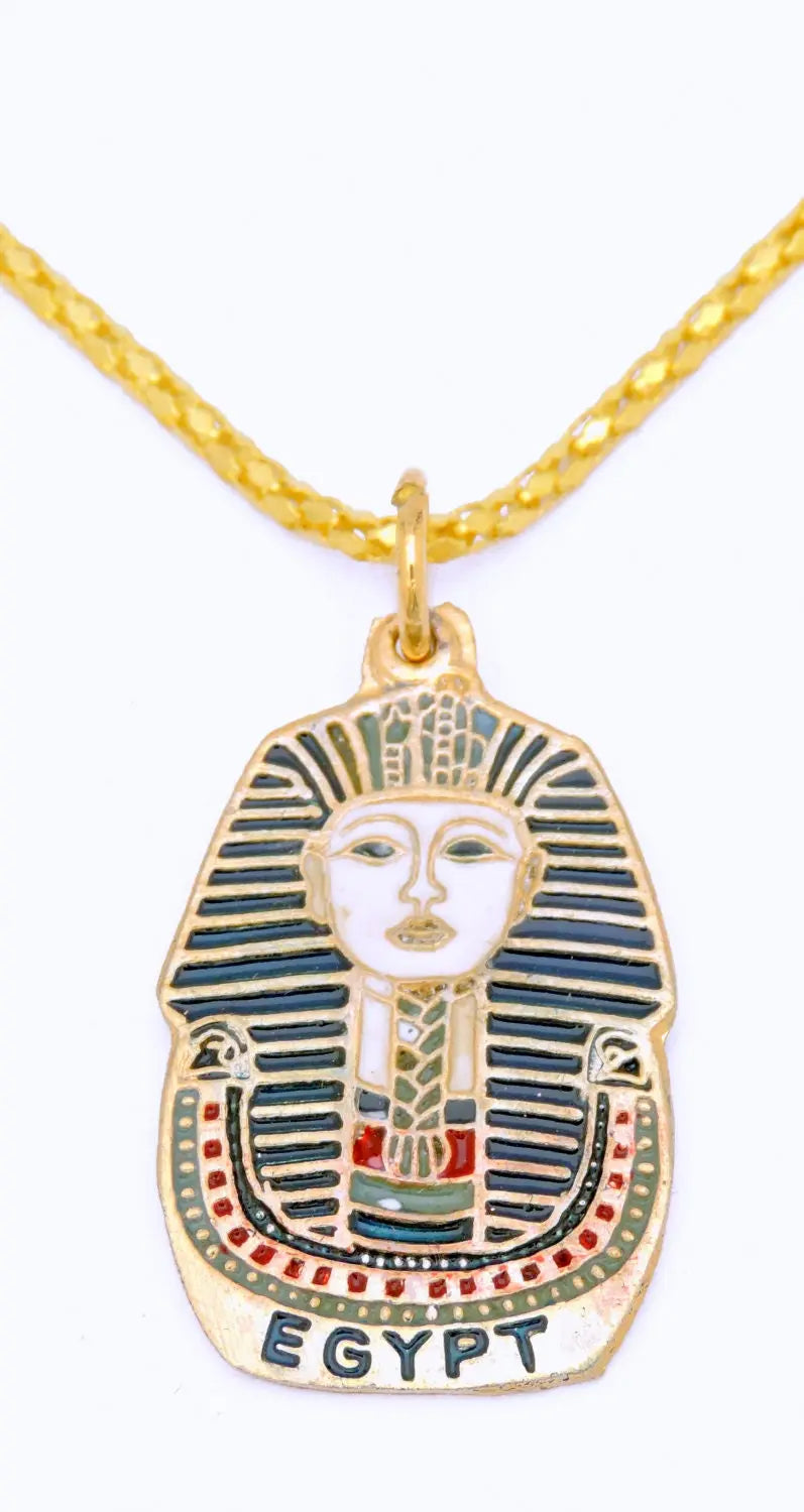 King Tut Tutankhamun Ancient Egyptian Pendant 34x20mm - BeadsFindingDepot