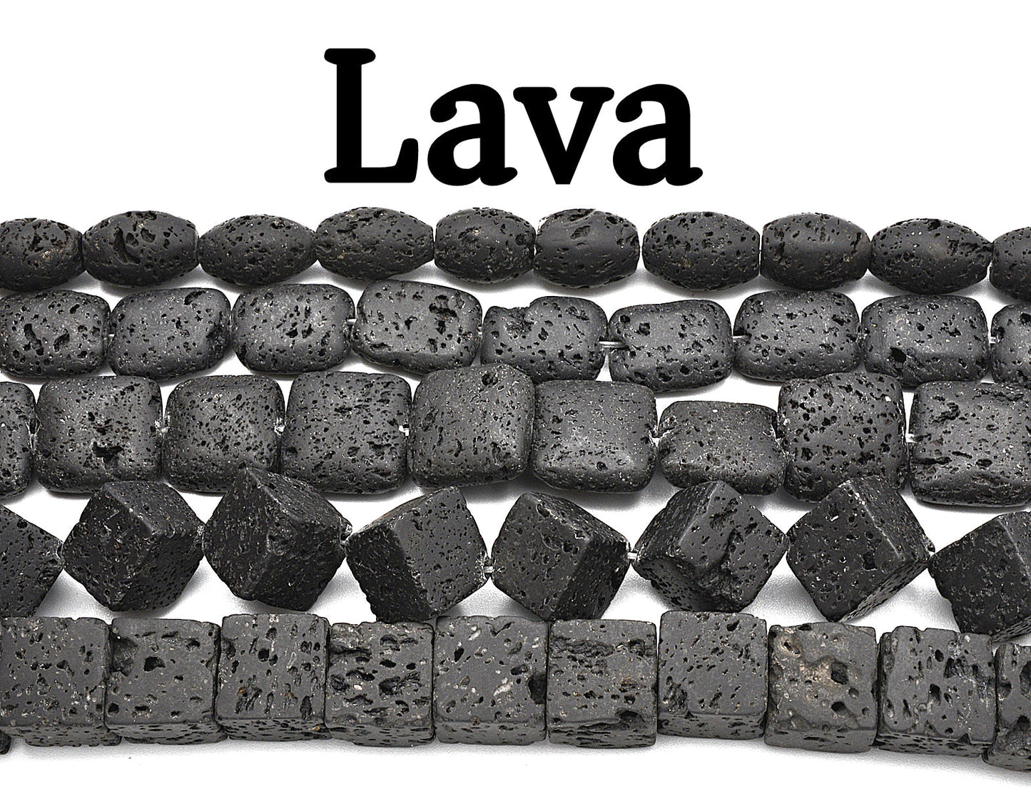 Black Lava Gemstone Square Cube Marquise Cross Hole on Sale - BeadsFindingDepot