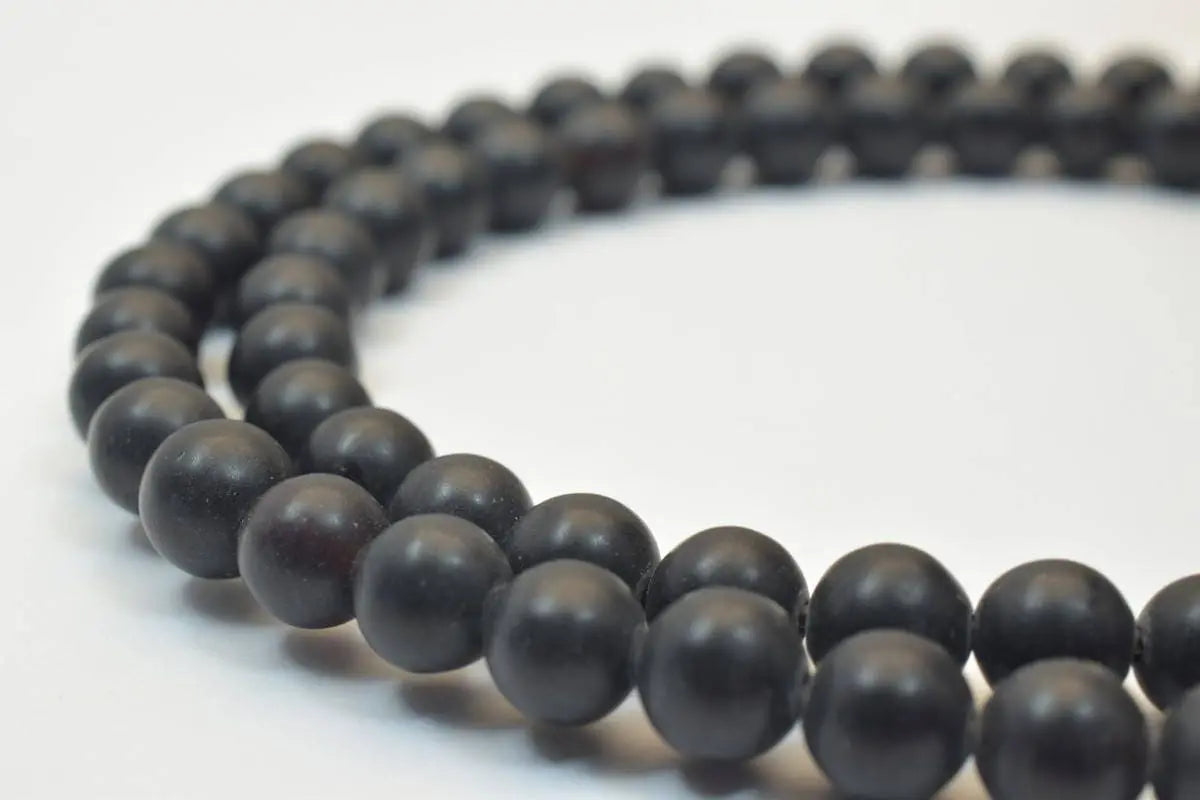 Matte Black Onyx Beads 6mm Natural Stones natural healing stone chakra stones for Jewelry Making, 15.5 inch Strand Item# 789222065720* - BeadsFindingDepot