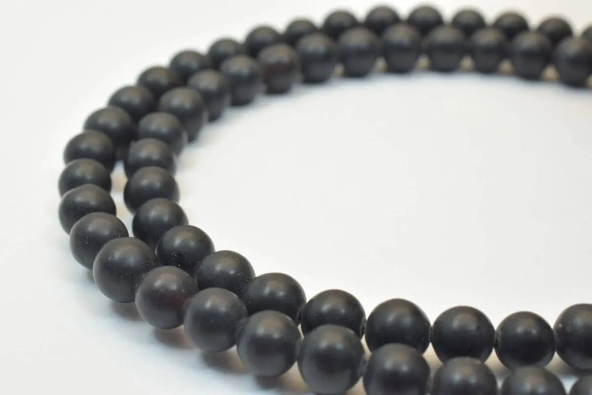 Matte Black Onyx Beads 6mm Natural Stones natural healing stone chakra stones for Jewelry Making, 15.5 inch Strand Item# 789222065720* - BeadsFindingDepot