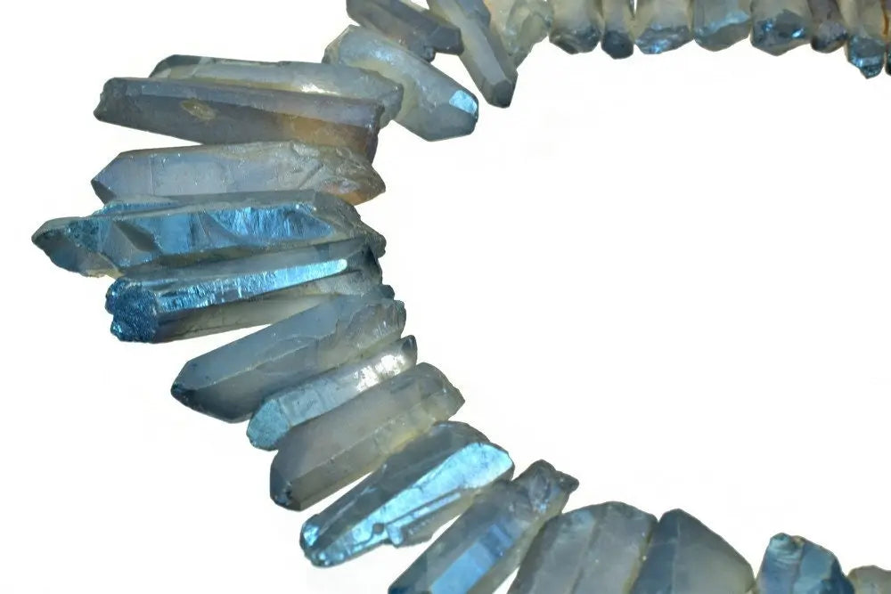 Matte Light Blue Crystal Quartz Gemstone Beads Mix Sizes Beads Natural healing stone chakra stones for Jewelry Making Item# 789222068127 - BeadsFindingDepot