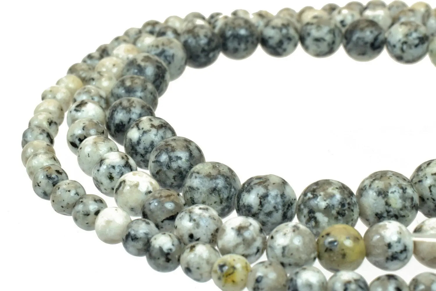 Natural Dalmatian Jasper Round Beads 6mm 8mm 10mm Round Beads Natural Gemstone Beads For jewelry making - BeadsFindingDepot