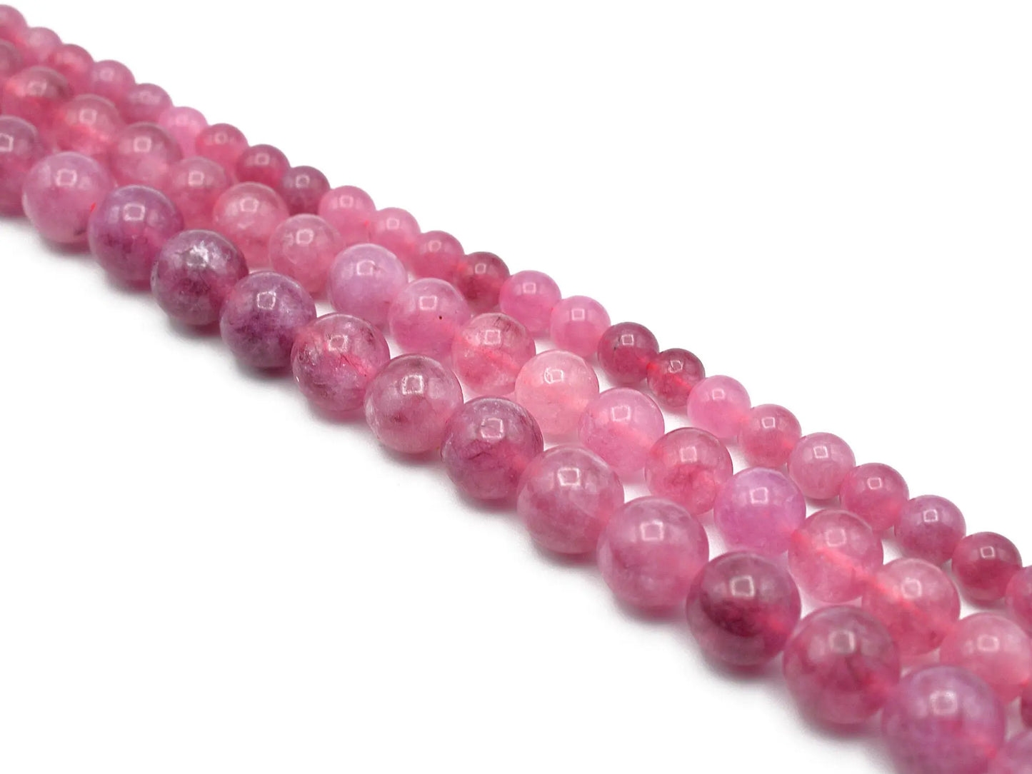 Natural Pink Muscovite Gemstone Round Beads 6mm-10mm Crystal Jewelry - BeadsFindingDepot