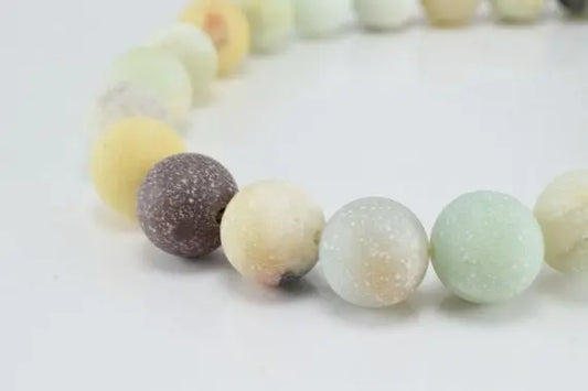 New Amazonite Matte Gemstone Round Beads 4mm 6mm 8mm 10mm 12mm Natural - BeadsFindingDepot