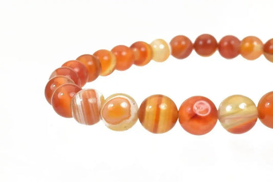 Orange Madagascar Agate Gemstone Round Beads Size 8mm Natural Stone Beads Healing stone chakra stones for Jewelry Making - BeadsFindingDepot