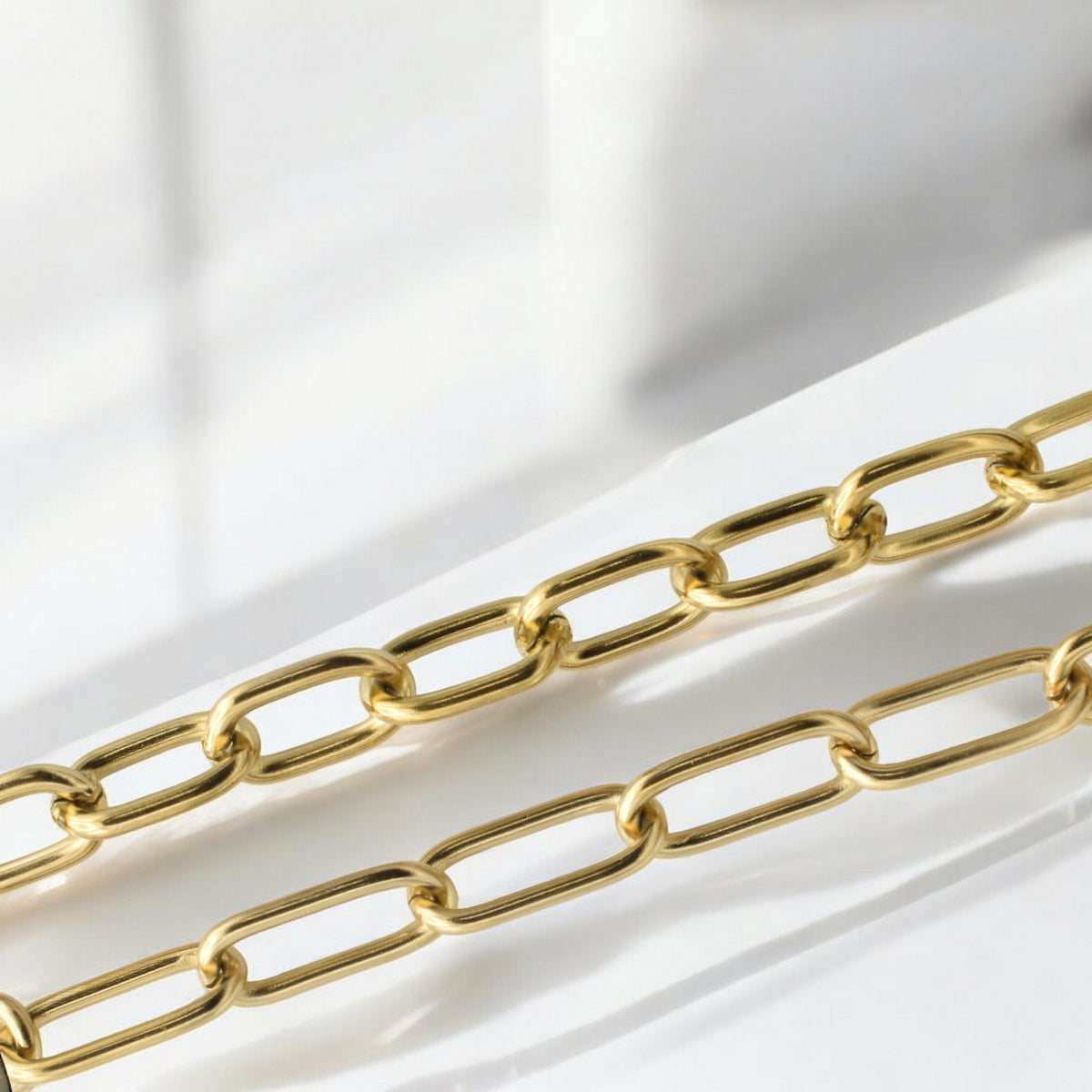 Gold Stainless Steel Paper Clip Chain | Jewelry Making Supplies jewelry making supplies - detail image 5