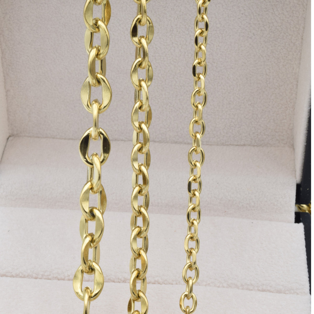Gold Stainless Steel Oval Link Chain   Jewelry Making & DIY Crafts jewelry making supplies - detail image 5