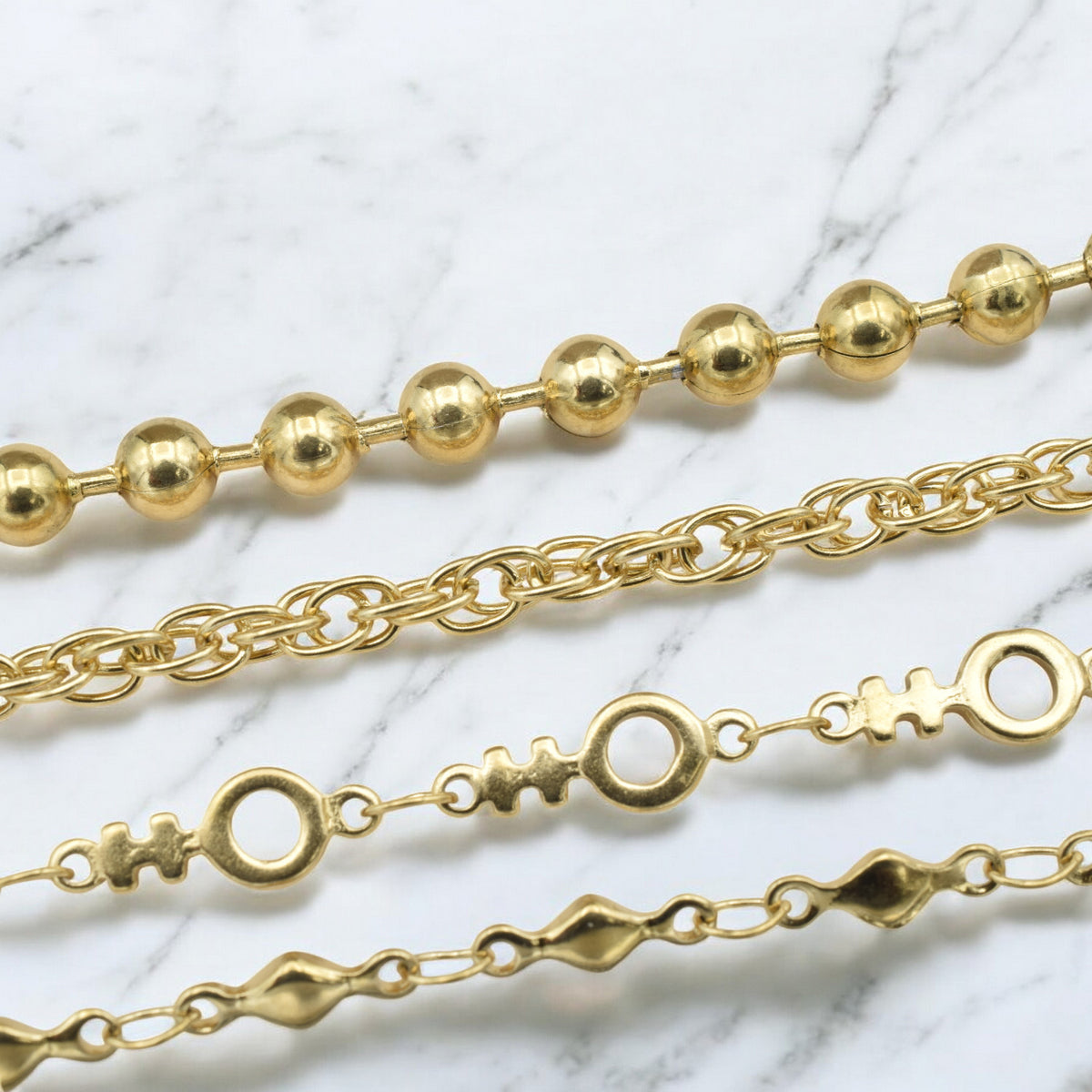 Gold Stainless Steel Chain for Jewelry Making   Durable & Stylish jewelry making supplies - detail image 7