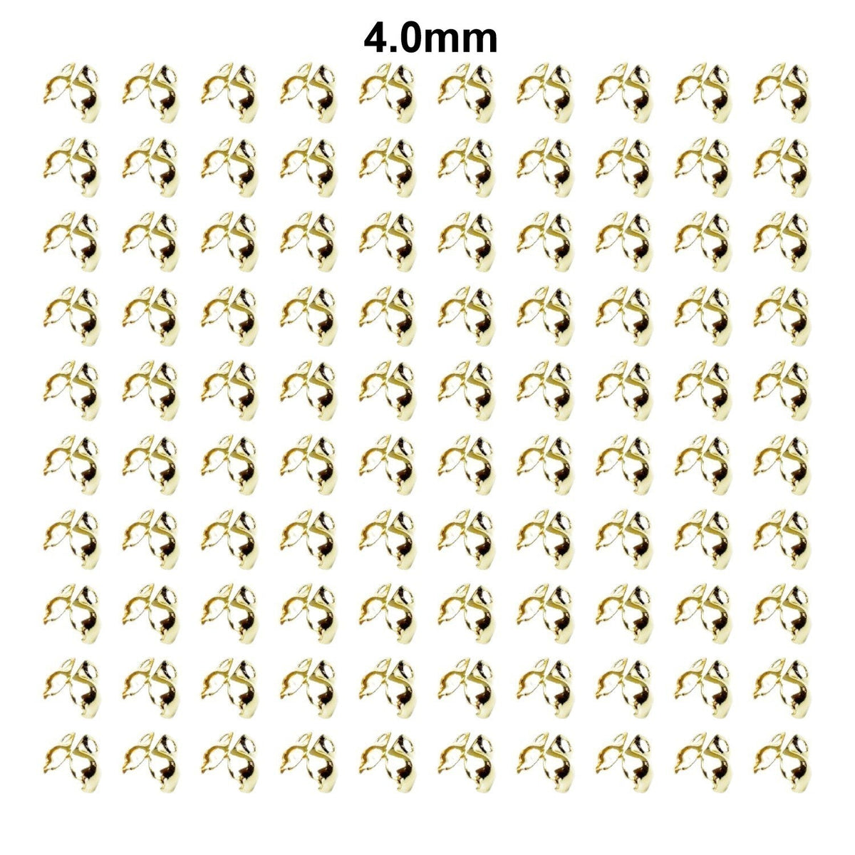 18K Gold Filled Ball Chain End Tip Beads Set - Assorted Sizes for Jewelry Crafting, Elegant Crimp Cover Finishes BeadsFindingDepot