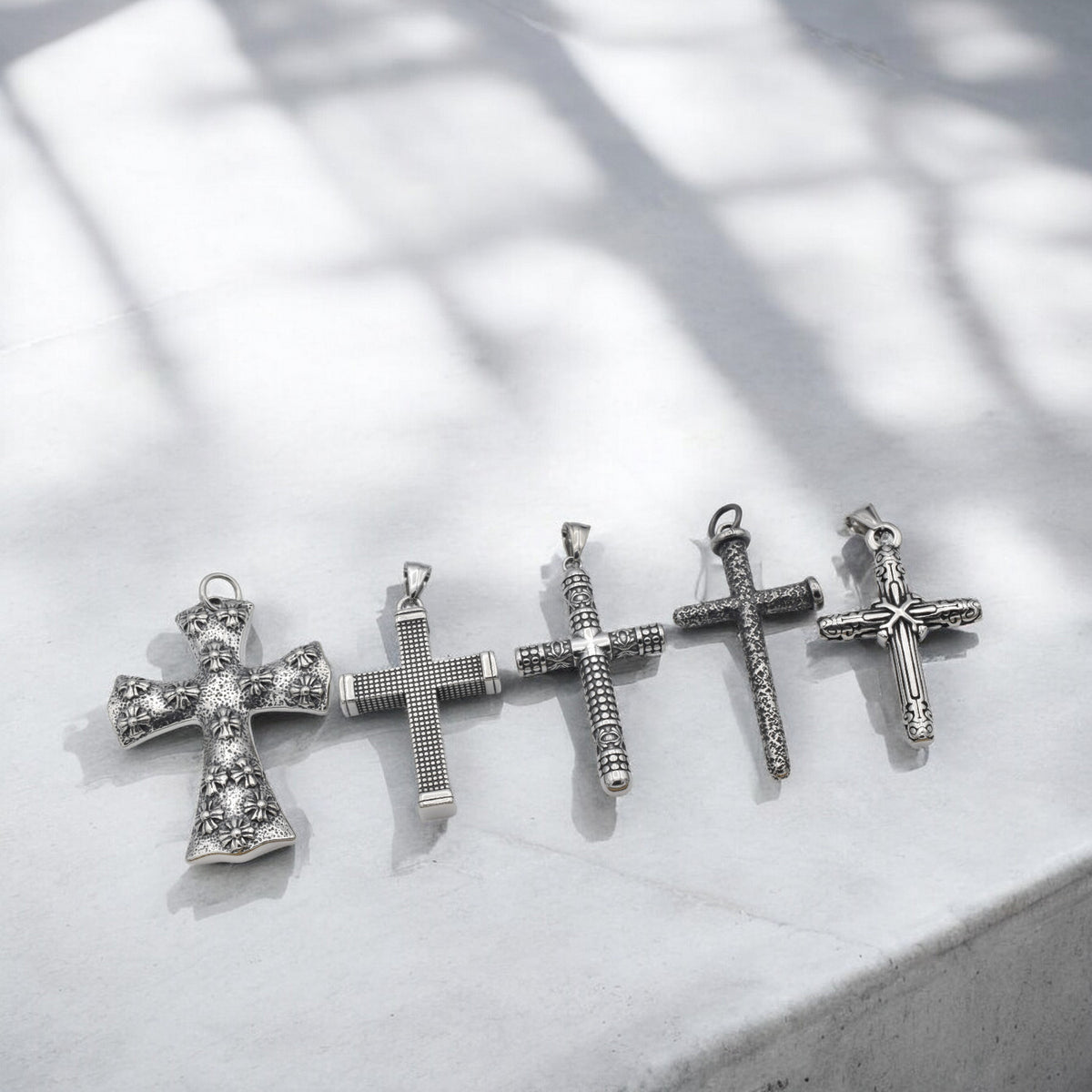 Stainless Steel Cross Pendants for Jewelry Making | Durable & Engraveable jewelry making supplies - detail image 3