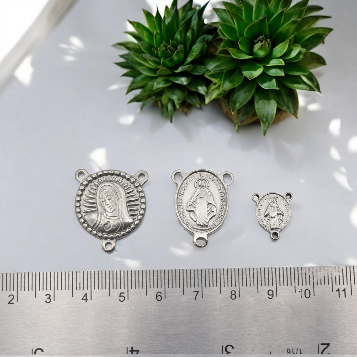 Stainless Steel Rosary Centers   Durable and Stylish for Jewelry Making jewelry making supplies - detail image 3