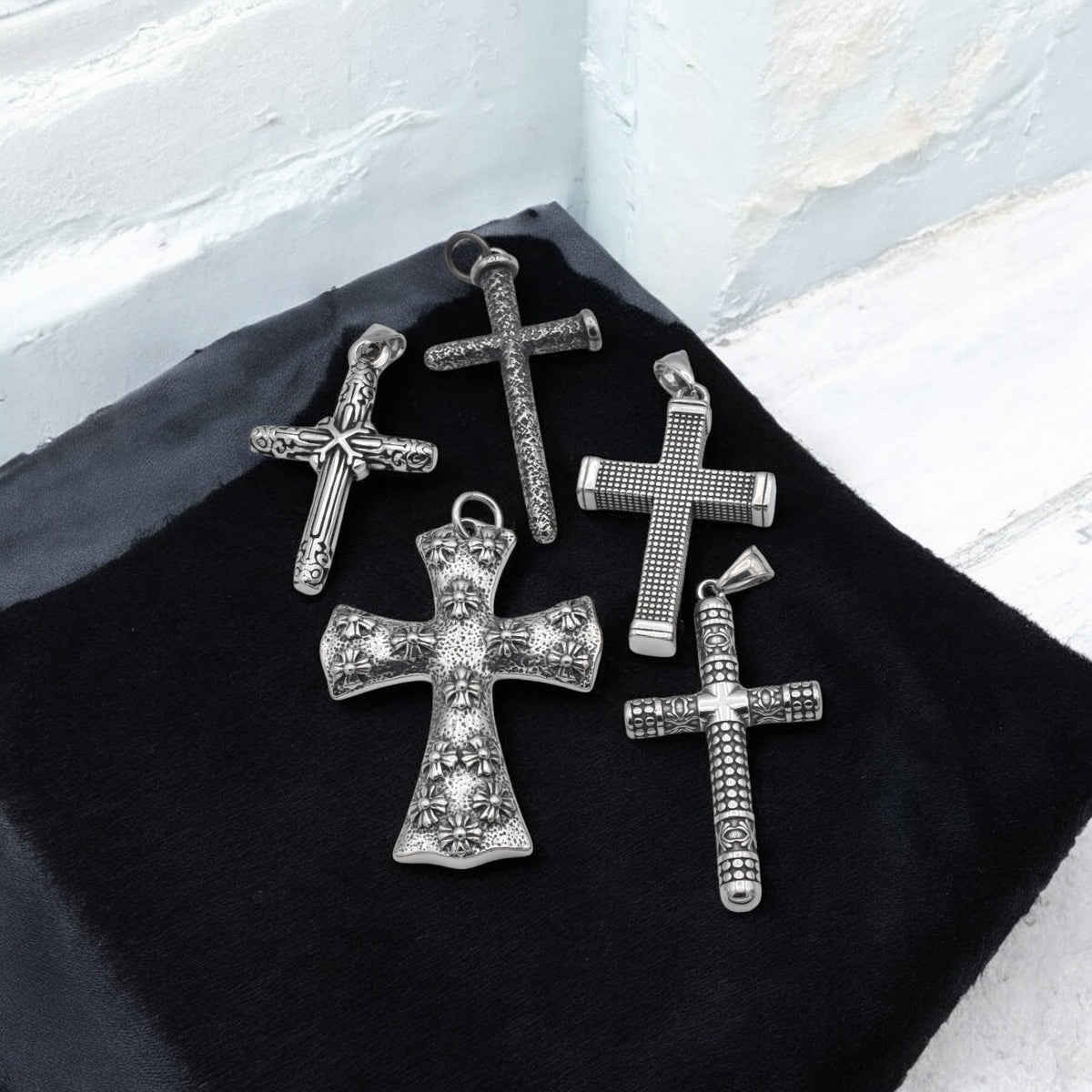 Stainless Steel Cross Pendants for Jewelry Making | Durable & Engraveable jewelry making supplies - detail image 5