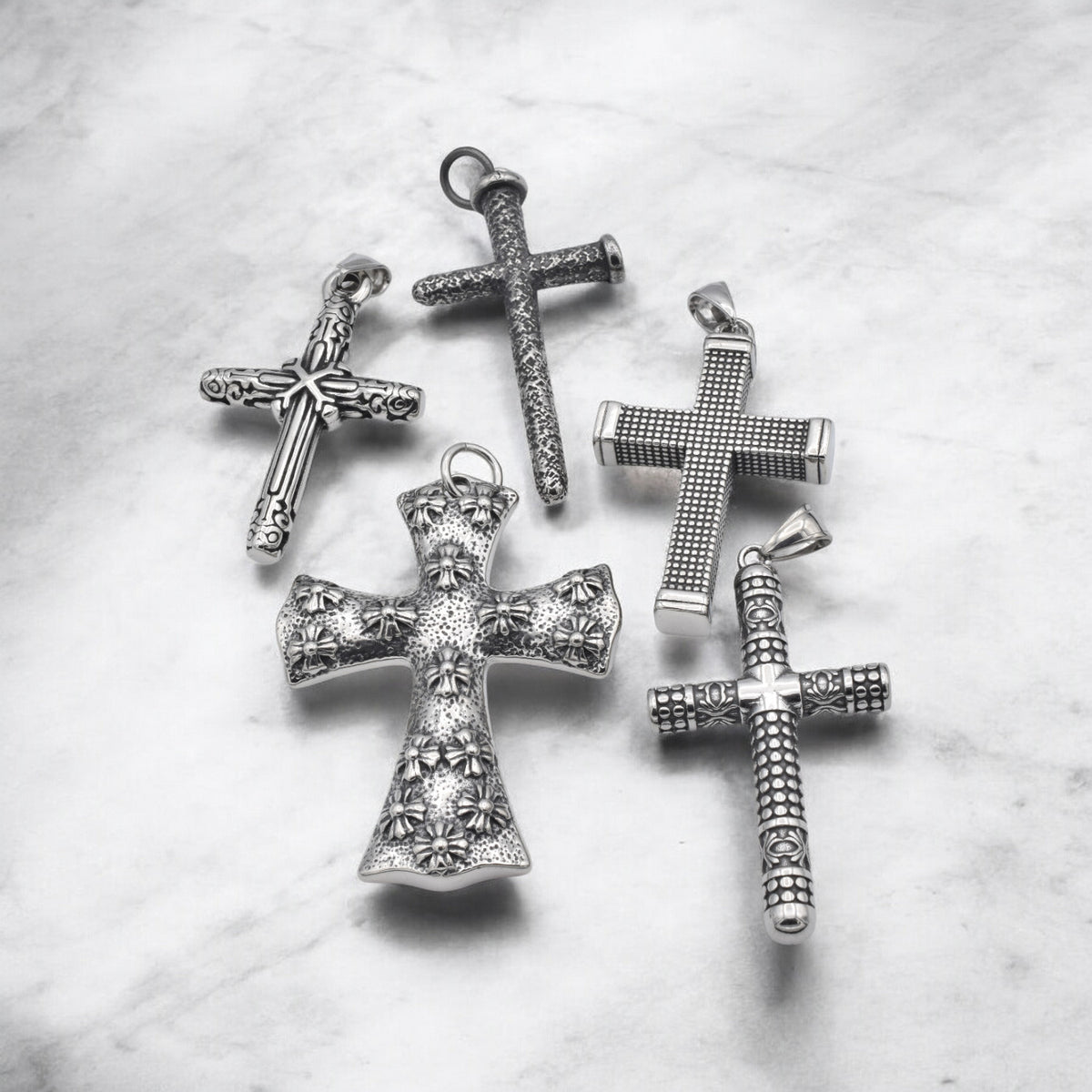 Stainless Steel Cross Pendants for Jewelry Making | Durable & Engraveable jewelry making supplies - detail image 4