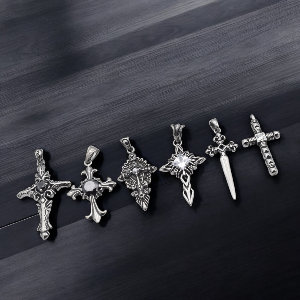 Stainless Steel Baroque & Dagger Cross Pendants for Jewelry Making jewelry making supplies - detail image 4