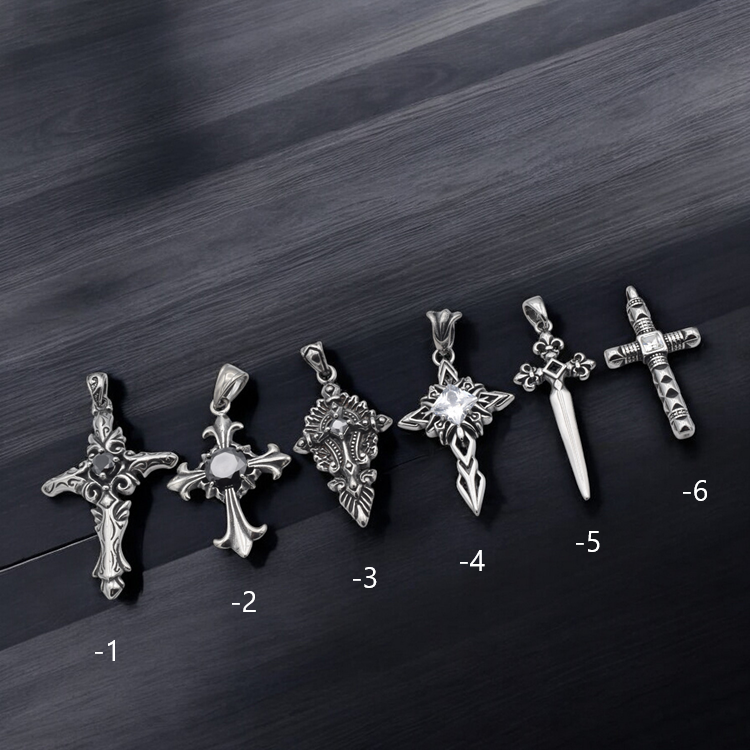 Stainless Steel Baroque & Dagger Cross Pendants for Jewelry Making jewelry making supplies - detail image 2