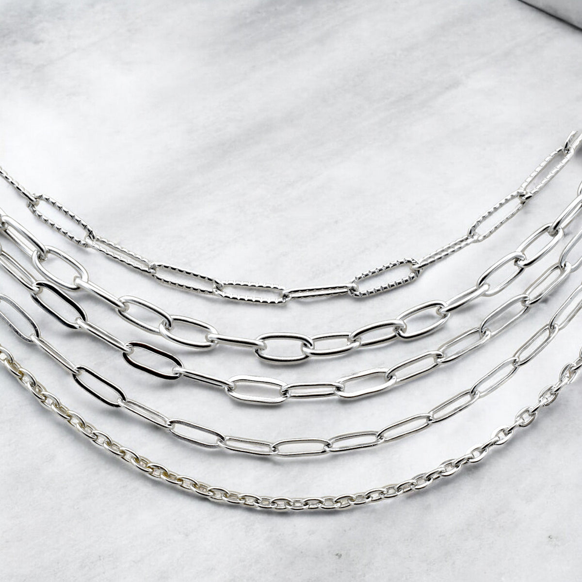 Stainless Steel Paper Clip Chain   Continuous Roll for Jewelry Making jewelry making supplies - detail image 5