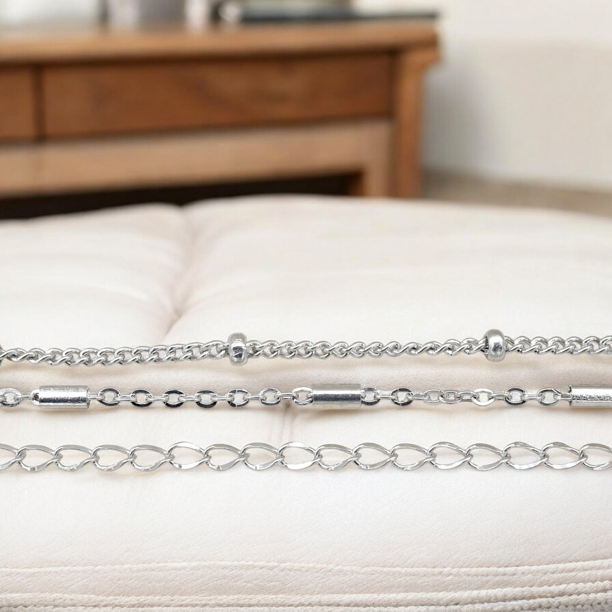 Stainless Steel Jewelry Chains | Bar, Satellite & Extension Chains jewelry making supplies - detail image 6