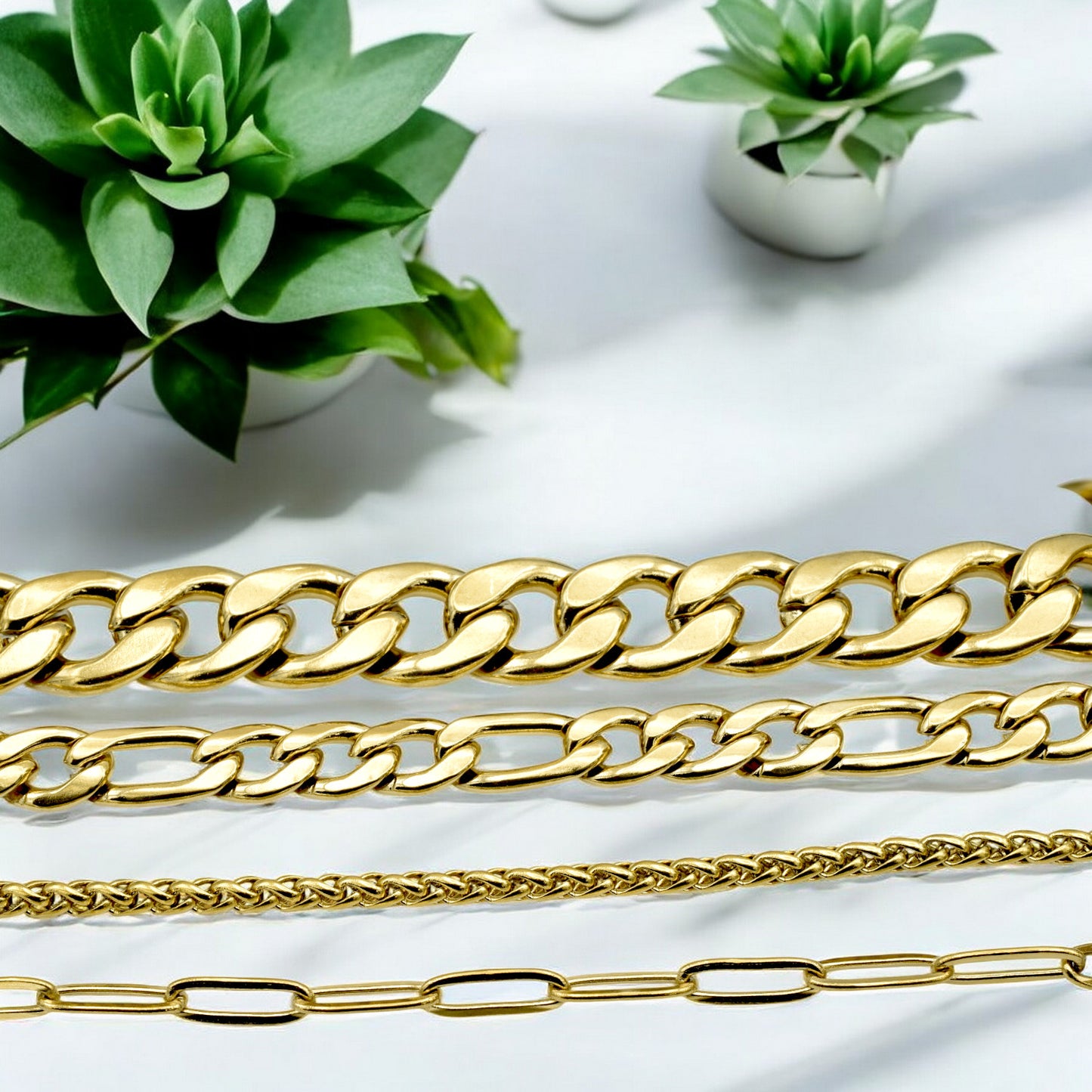 Stainless Steel Gold Filled Look Chains   Sophisticated Jewelry for Any Outfit jewelry making supplies - detail image 6