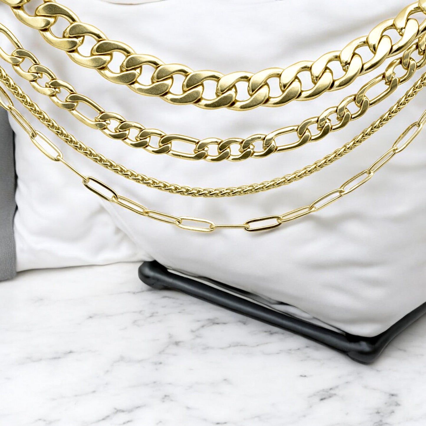 Stainless Steel Gold Filled Look Chains   Sophisticated Jewelry for Any Outfit jewelry making supplies - detail image 9
