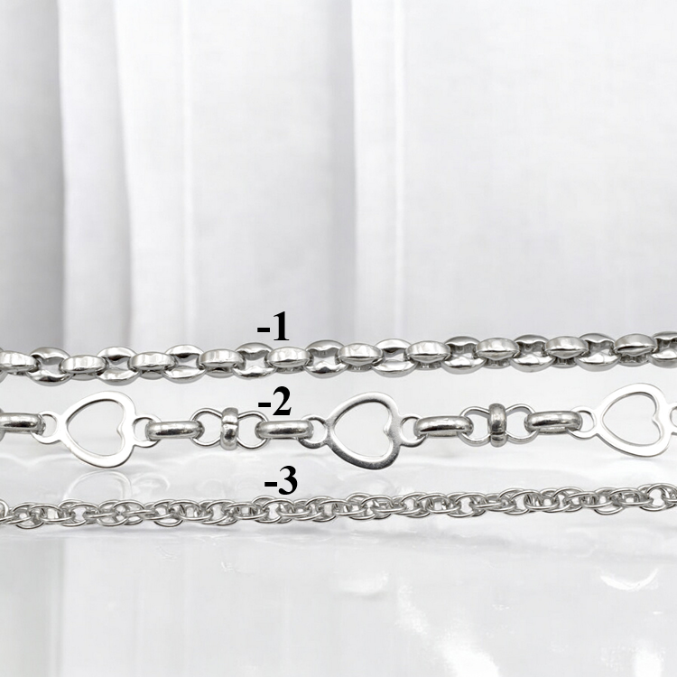 Stainless Steel Continuous Chain   Heart, Rolo & Curb Links for Jewelry Making jewelry making supplies - detail image 3