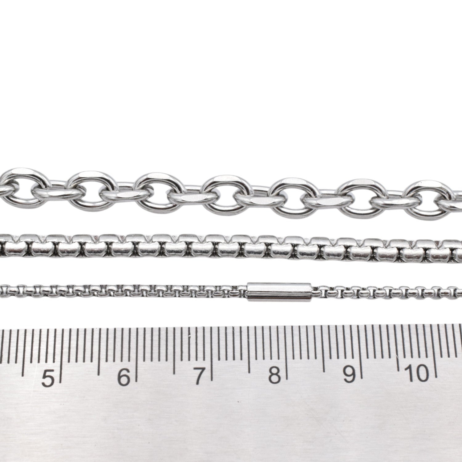 Stainless Steel continuous chain for jewelry making link chain bar chain sold by yard BeadsFindingDepot