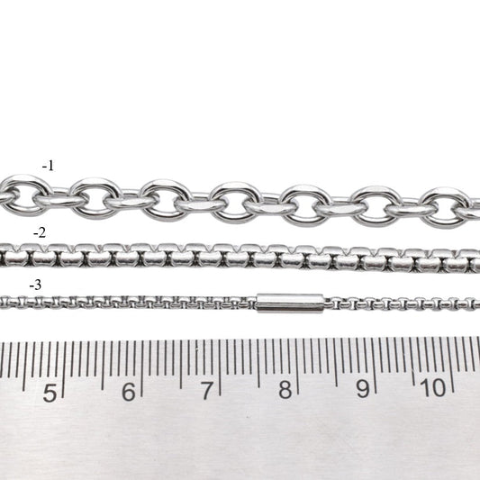 Stainless Steel continuous chain for jewelry making link chain bar chain sold by yard BeadsFindingDepot