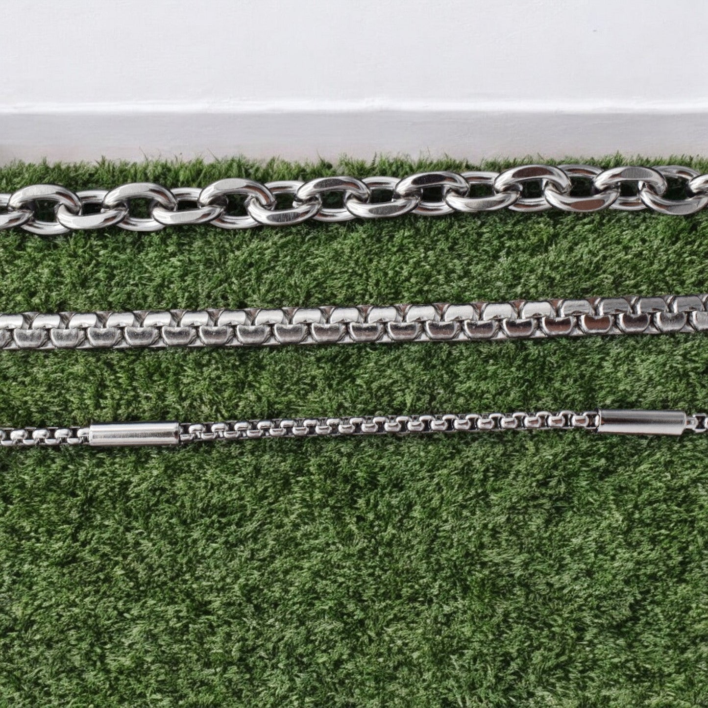 Stainless Steel continuous chain for jewelry making link chain bar chain sold by yard BeadsFindingDepot