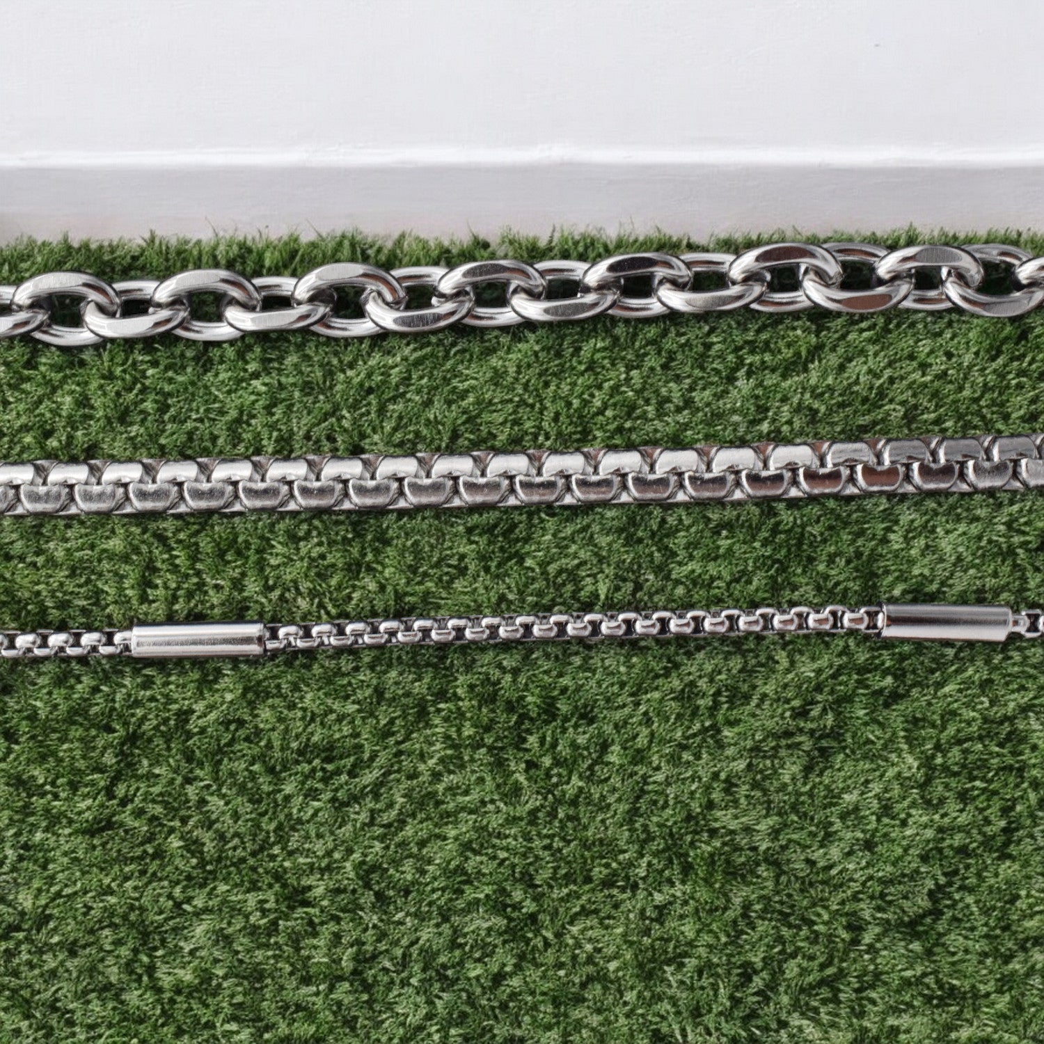 Stainless Steel continuous chain for jewelry making link chain bar chain sold by yard BeadsFindingDepot