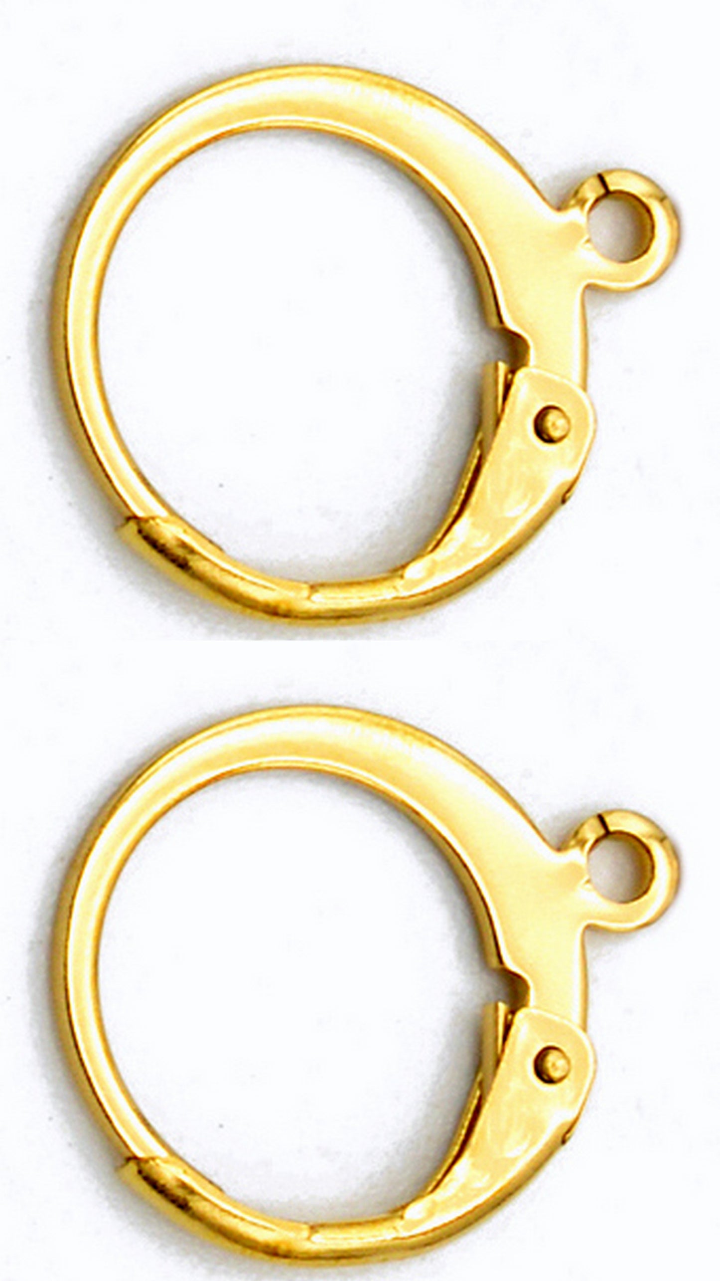 Stainless Steel Gold Plated Lever Back Earring Findings Hooks