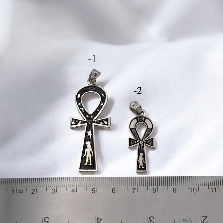 Sterling Silver Ankh Pendant | Egyptian Cross Key of Life for Jewelry Making jewelry making supplies - detail image 3