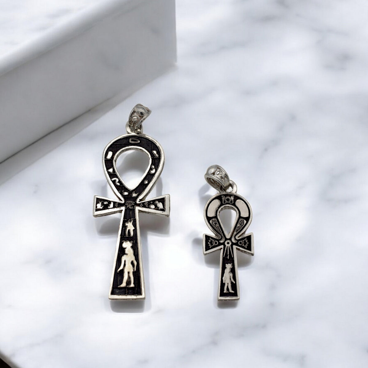 Sterling Silver Ankh Pendant | Egyptian Cross Key of Life for Jewelry Making jewelry making supplies - detail image 5