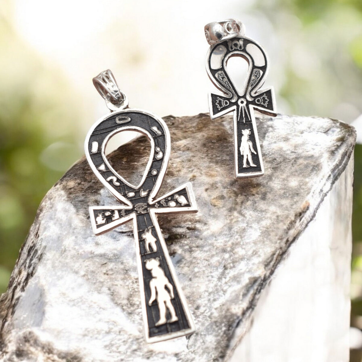 Sterling Silver Ankh Pendant | Egyptian Cross Key of Life for Jewelry Making jewelry making supplies - detail image 6