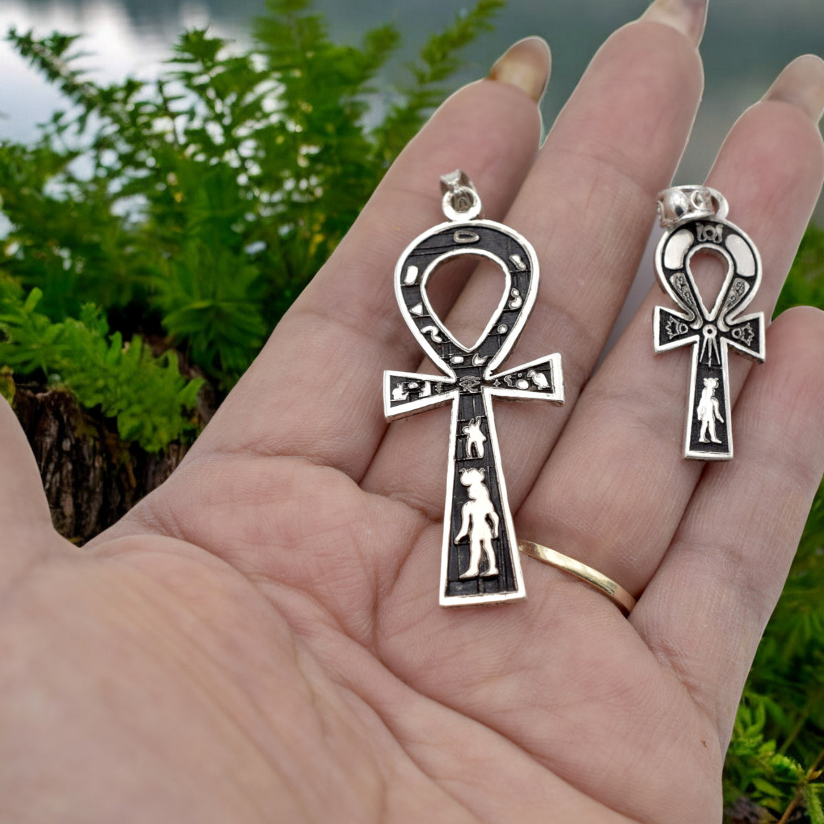 Sterling Silver Ankh Pendant | Egyptian Cross Key of Life for Jewelry Making jewelry making supplies - detail image 7