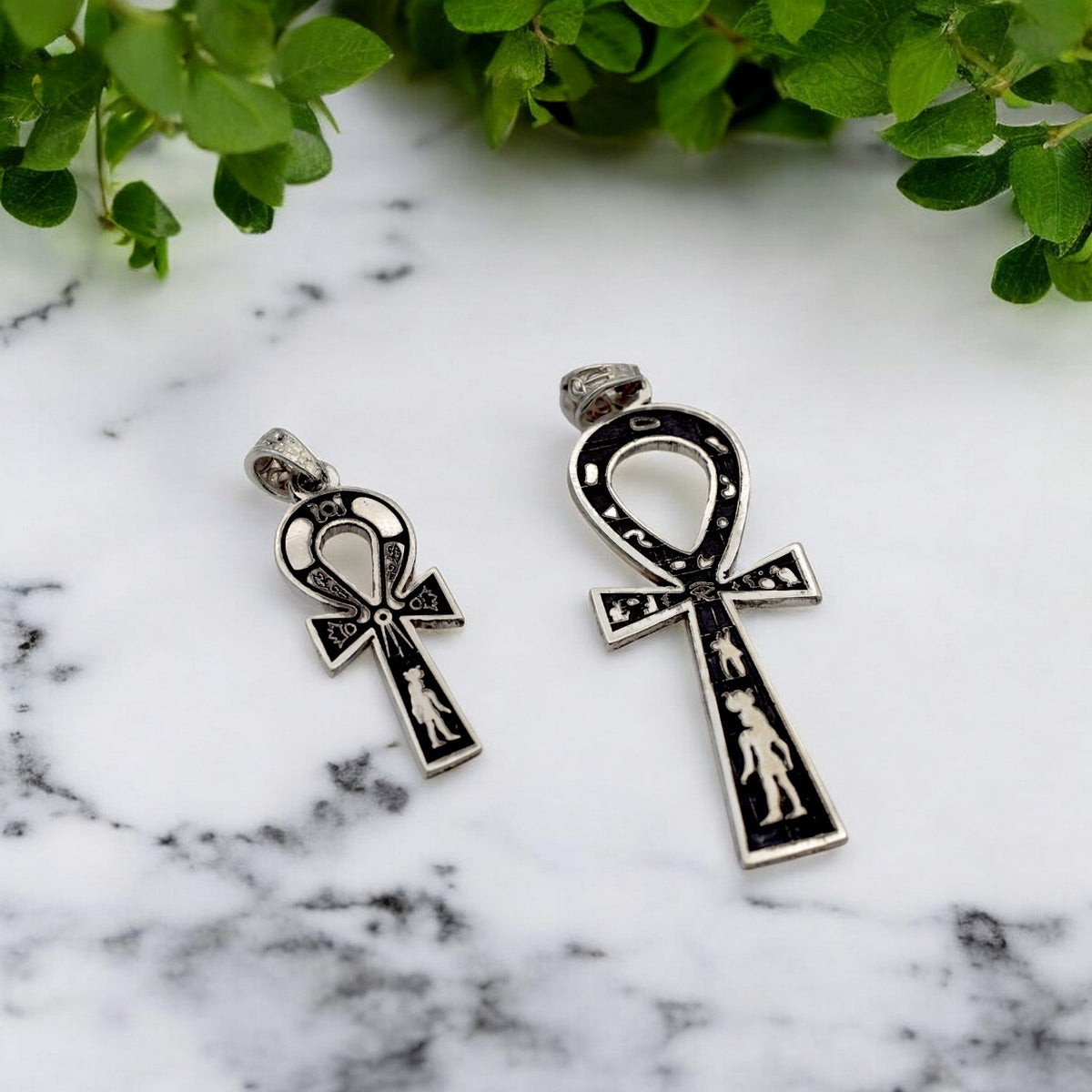 Sterling Silver Ankh Pendant | Egyptian Cross Key of Life for Jewelry Making jewelry making supplies - detail image 8