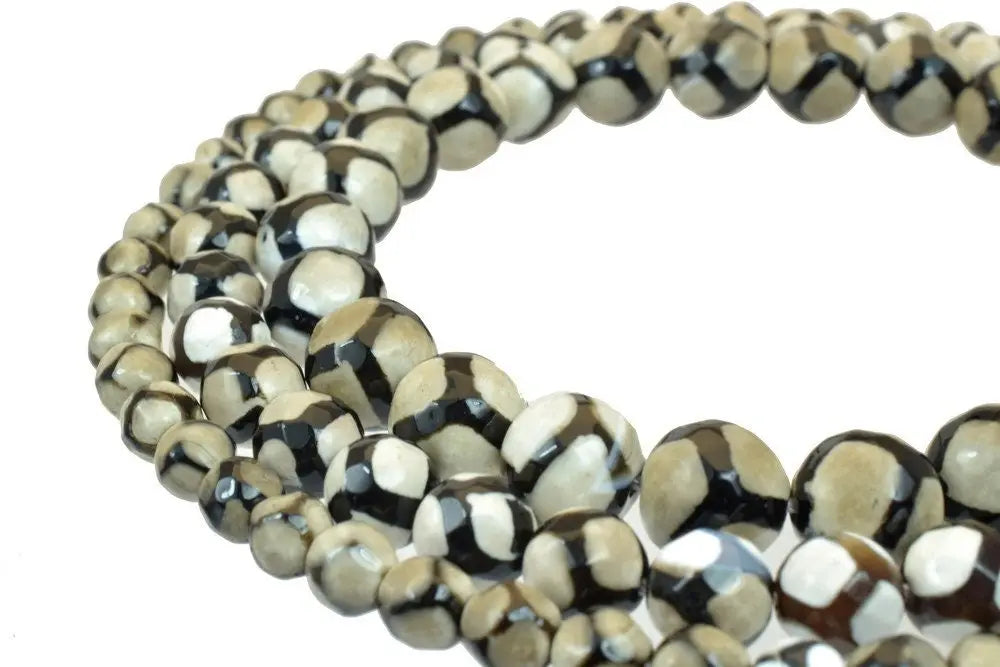Tibetan DZI Agate Gemstone Brown Crystal Round Stone Beads 6mm-10mm