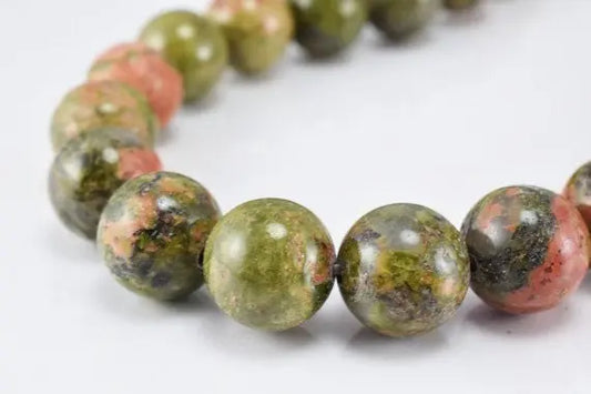 Unakite Round Beads 4.6 10.4mm Natural Stones - BeadsFindingDepot